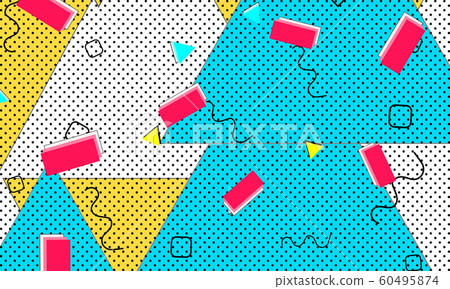 Fun Flow Art. Blue Spotty Template. Salmon  60495874