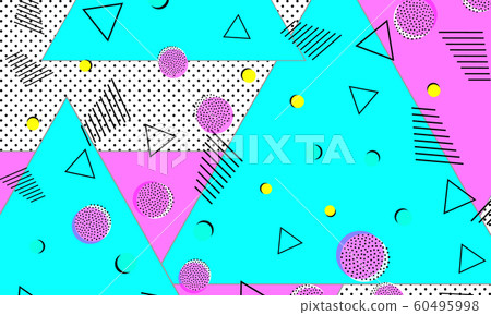 Magenta Funky Ornament. Baby Blue Hipster Decor. Magenta Funky Ornament. Baby Blue Hipster Decor. 60495998
