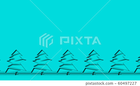 Illustration of the same color of a Christmas tree 60497227