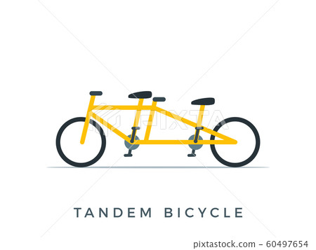 yellow tandem bike