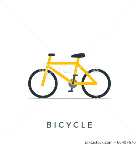 The Yellow Bicycle. Isolated Vector Illustration The Yellow Bicycle. Isolated Vector Illustration 60497670