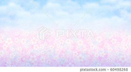 櫻花盛開藍天櫻花暴風雪染井吉野櫻 櫻花盛開藍天櫻花暴風雪染井吉野櫻 60498268