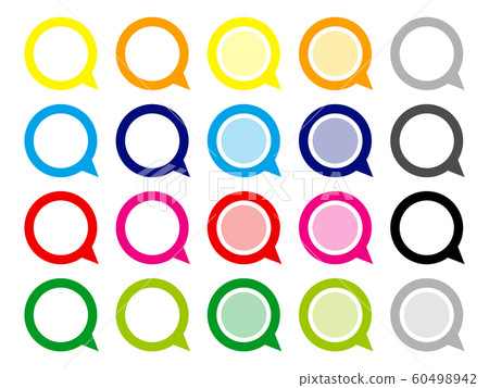 Speech bubble icon set 60498942