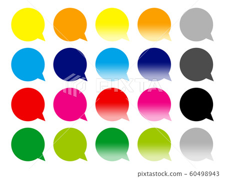 Speech bubble icon set 60498943