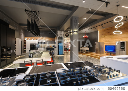 Brand new gas stoves in apliance store showroom Brand new gas stoves in apliance store showroom 60499568