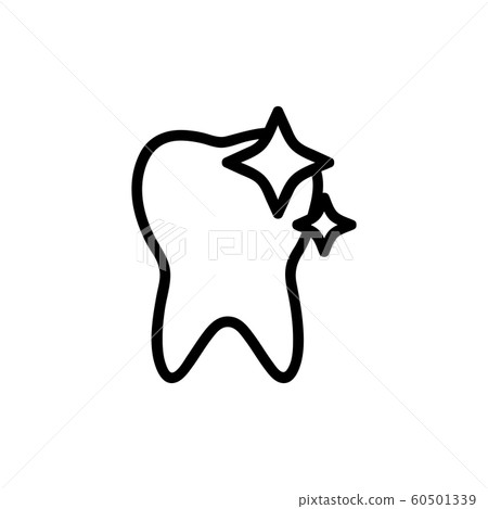 Healthy tooth icon vector. Isolated contour symbol illustration Healthy tooth icon vector. Isolated contour symbol illustration 60501339