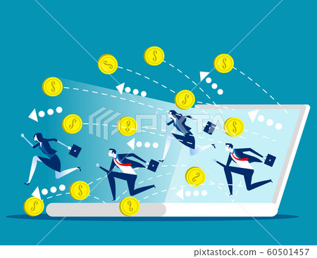 Business wealth. Money follow the business people. Business wealth. Money follow the business people. 60501457