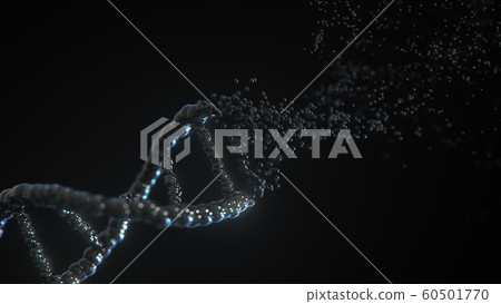 Composing DNA molecule model. Conceptual 3D rendering Composing DNA molecule model. Conceptual 3D rendering 60501770