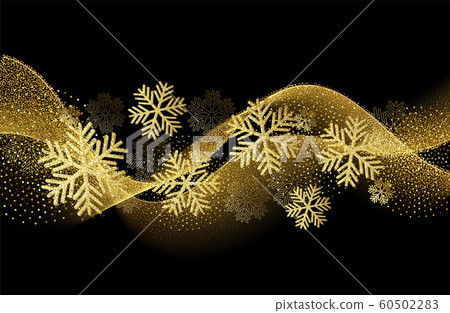 Vector Christmas card with gold snowflakes and... - Stock Illustration ...