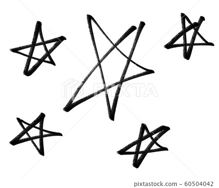 Hand-painted simple oil-based marker-like star Hand-painted simple oil-based marker-like star 60504042