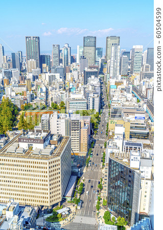 Osaka cityscape towards Higobashi 60504599