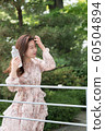 The look of a beautiful Korean woman, a park walk 60504894