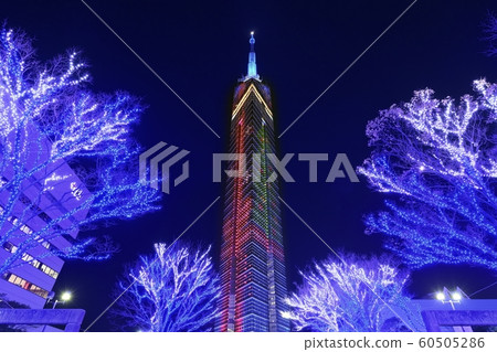 Cityscape Fukuoka Tower Illumination 60505286