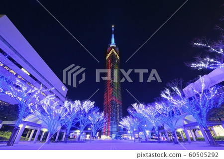 Cityscape Fukuoka Tower Illumination Cityscape Fukuoka Tower Illumination 60505292