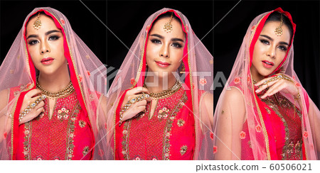 Indian beauty face big eyes with perfect wedding Indian beauty face big eyes with perfect wedding 60506021