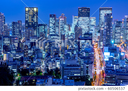 Osaka cityscape Higobashi night view 60506537