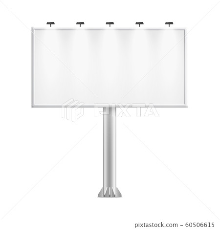 White billboard stand with blank copy space for... - Stock Illustration ...