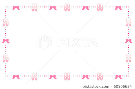 Toe shoes and ribbon frame illustration - Stock Illustration [60506684 ...