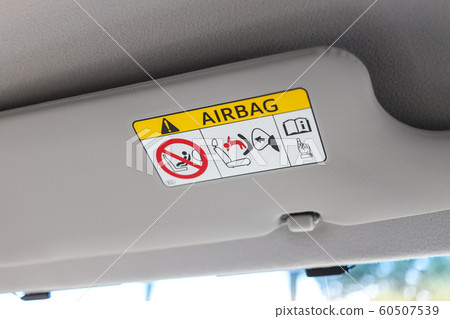 Visor airbag warning Visor airbag warning 60507539