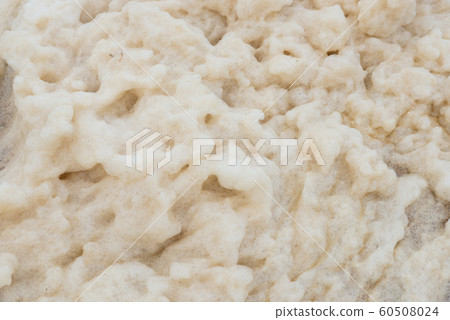 Closeup of foam on a beach 60508024