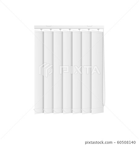 Window plastic or textile blinds realistic vector illustration mockup isolated. 60508140