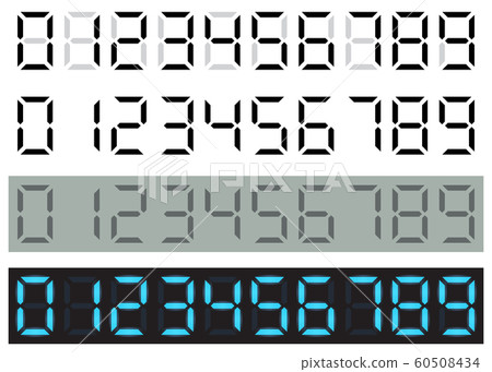 Illustration of digital numbers - Stock Illustration [60508434] - PIXTA