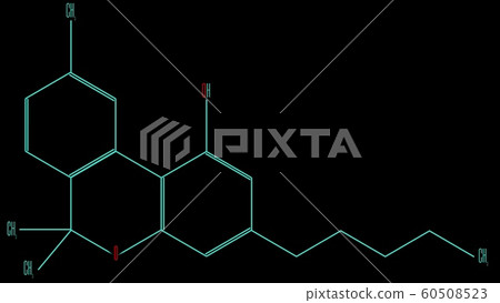 Illustration chemical formula of the cannabinol Illustration chemical formula of the cannabinol 60508523
