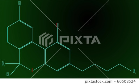 Illustration chemical formula of the cannabinol Illustration chemical formula of the cannabinol 60508524