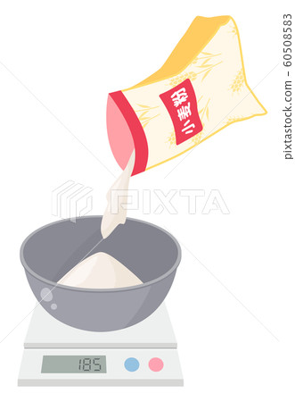 數字秤圖_放麵粉 數字秤圖_放麵粉 60508583