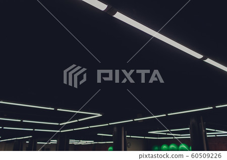 interior modern light in shopping mall futuristic ceiling with lighting. interior modern light in shopping mall futuristic ceiling with lighting. 60509226