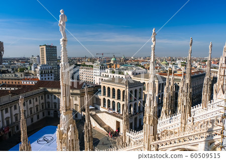 Milan Cathedral Duomo Cityscape from the rooftop 60509515