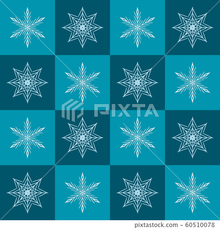 Snowflake pattern. Seamless vector checkered Snowflake pattern. Seamless vector checkered 60510078