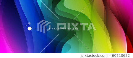 Trendy simple fluid color gradient abstract background with dynamic wave line effect. Vector Illustration For Wallpaper, Banner, Background, Card, Book Illustration, landing page 60510622
