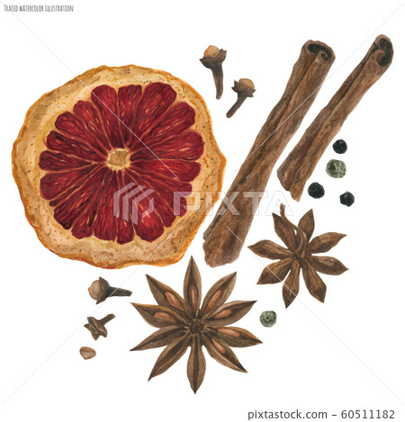New Year bouquet for winter spiced wine New Year bouquet for winter spiced wine 60511182