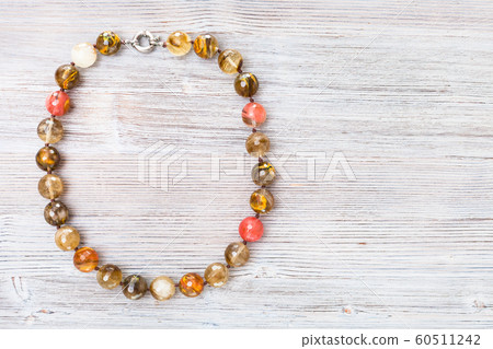 top view of faceted agate necklace on gray top view of faceted agate necklace on gray 60511242