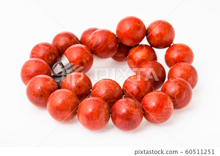 tangled necklace from polished red coral balls tangled necklace from polished red coral balls 60511251