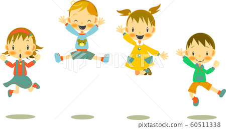 Children jump smile 60511338