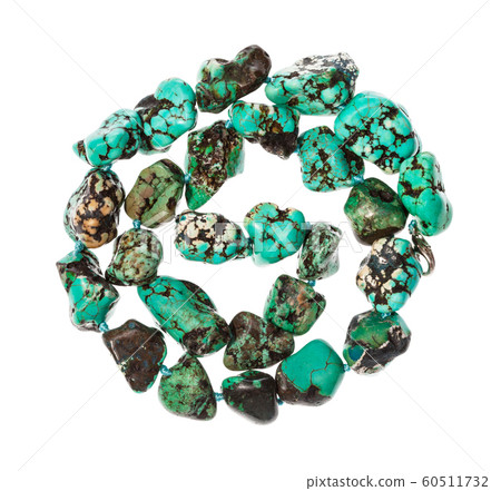 coiled string of beads from howlite gemstone 60511732