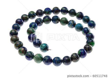 spiral string of beads from natural azurite gems spiral string of beads from natural azurite gems 60511748
