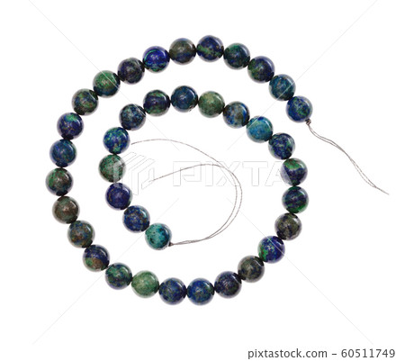 spiral string of beads from azurite gemstone spiral string of beads from azurite gemstone 60511749