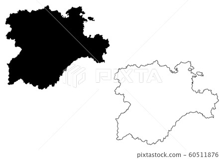 Castile and Leon map vector Castile and Leon map vector 60511876