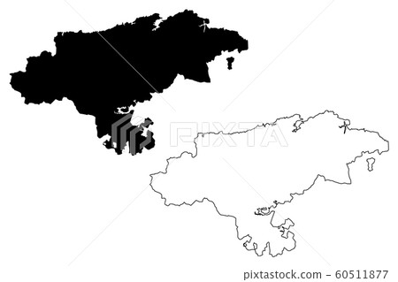 Cantabria map vector Cantabria map vector 60511877