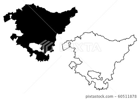 Basque Country map vector 60511878
