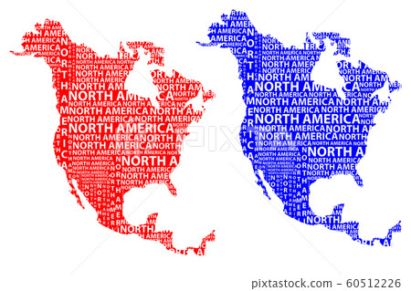 Map of continent North America - vector 60512226