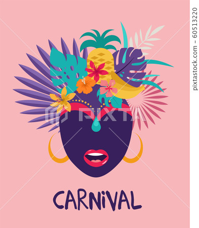 Brazilian Carnival, music festival, masquerade flyer template Brazilian Carnival, music festival, masquerade flyer template 60513220