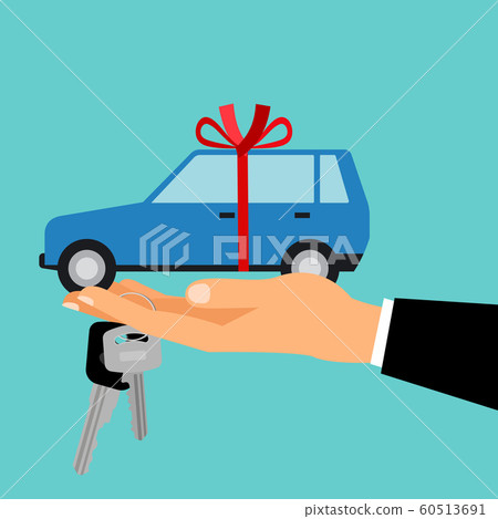 Man hand holding gift car 60513691