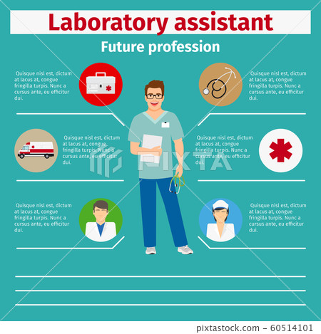 Future profession laboratory assistant infographic 60514101