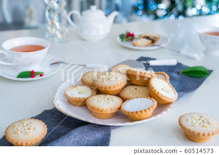 Traditional english festive pastry mince pies on 60514573