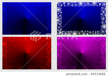 Snowflakes frame vector pattern - Stock Illustration [60514686] - PIXTA
