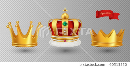 Realistic royal crowns. Vector luxury premium... - Stock Illustration ...